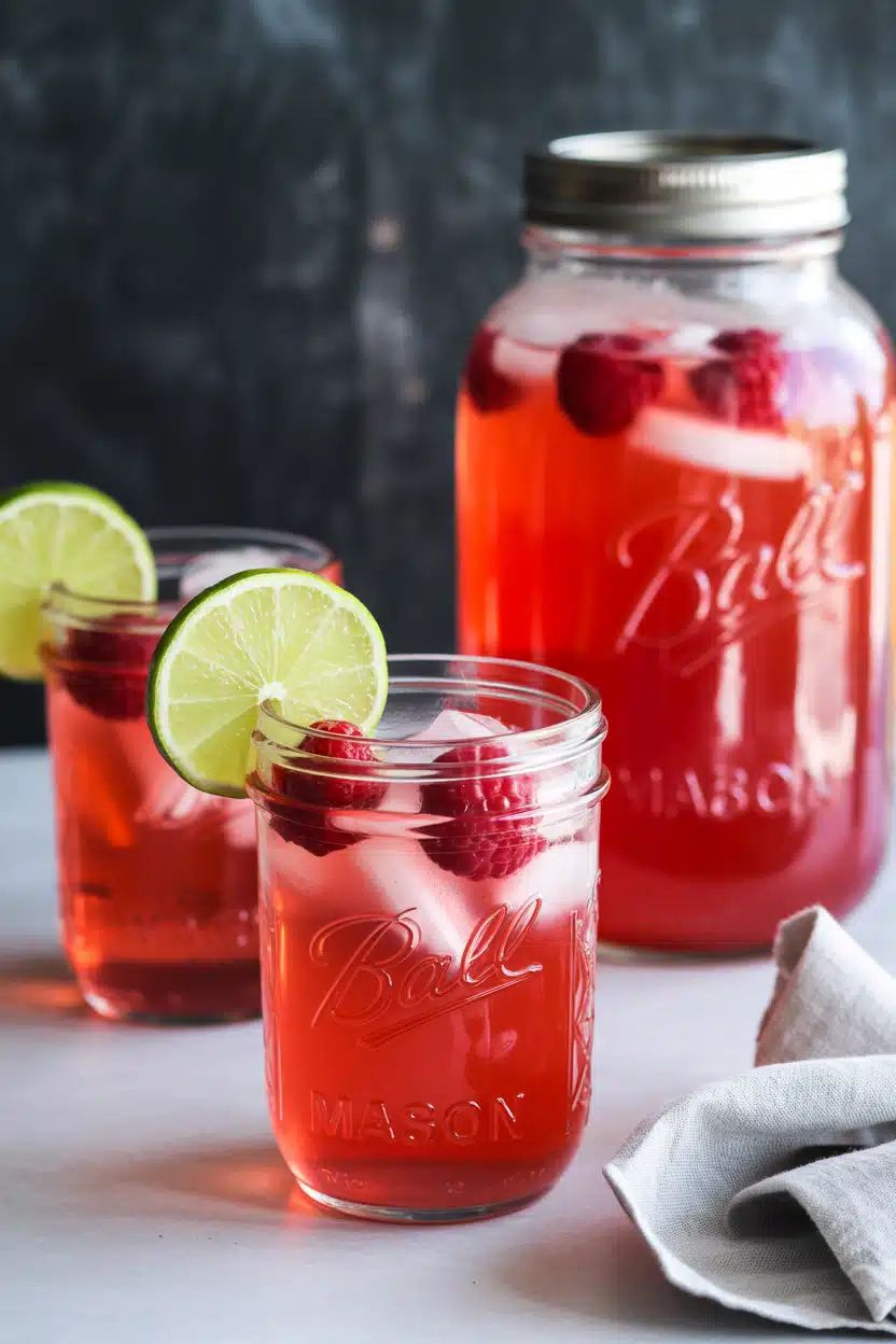 Naturally Sweetened Raspberry Lemonade: Ditch Refined Sugar